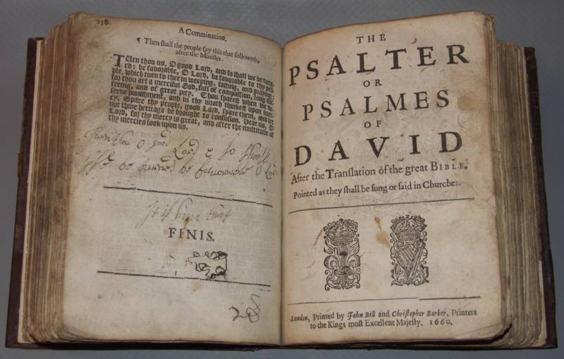 Title page of Psalms dated 1660